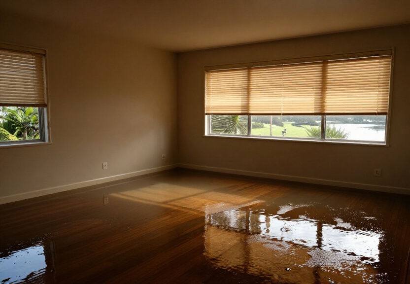 Moisture-damaged wall cavity in Ashcroft before treatment
